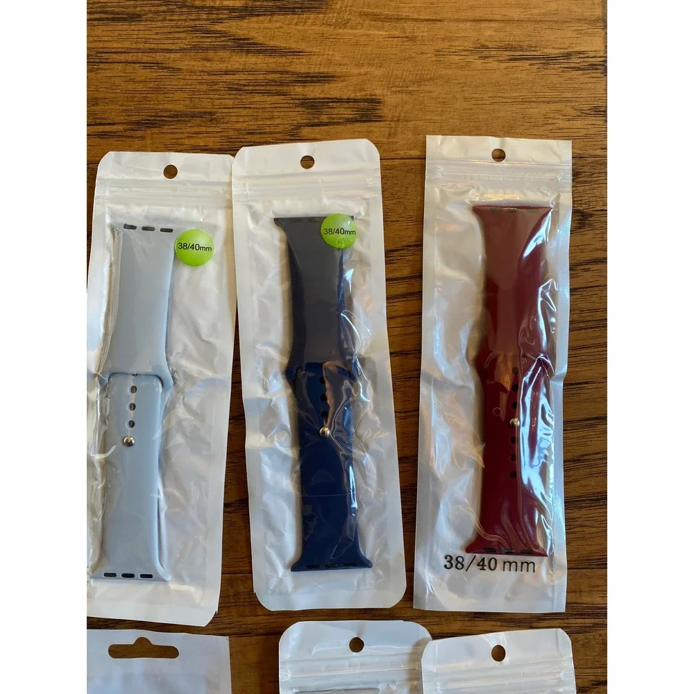 Lot of 10 Silicone Sport Bands for Apple Watch 38mm 40mm Multi Color Replacement